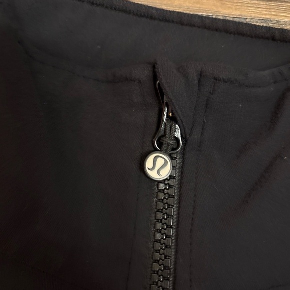 Lululemon Black Zip-Up Athletic Jacket Red Piping - Picture 3 of 9